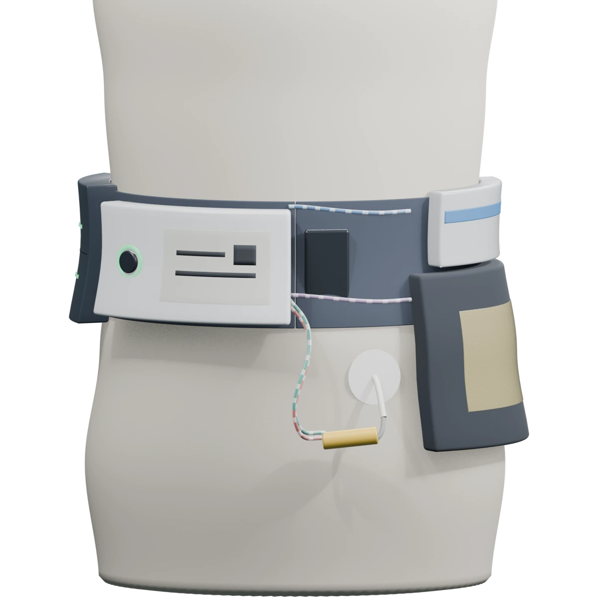 BD Wearable concept on a dress form, shown around the waist.